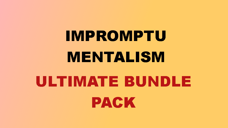The Ultimate Mind Reading Bundle Pack by Sujat Mukherjee (Instant Download)